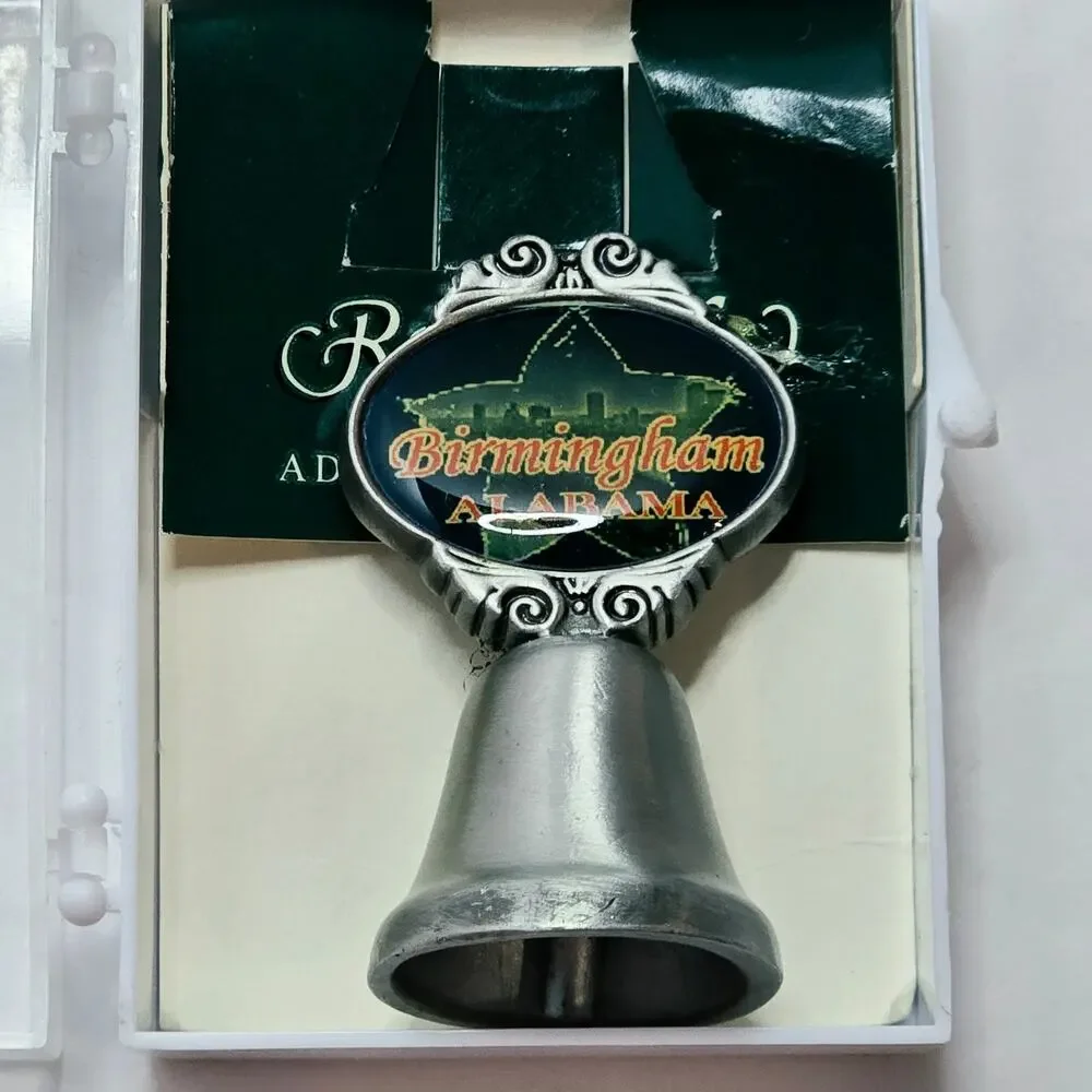 Rawcliffe Pewter Birmingham Alabama Mini Souvenir Bell 2002 New in Case